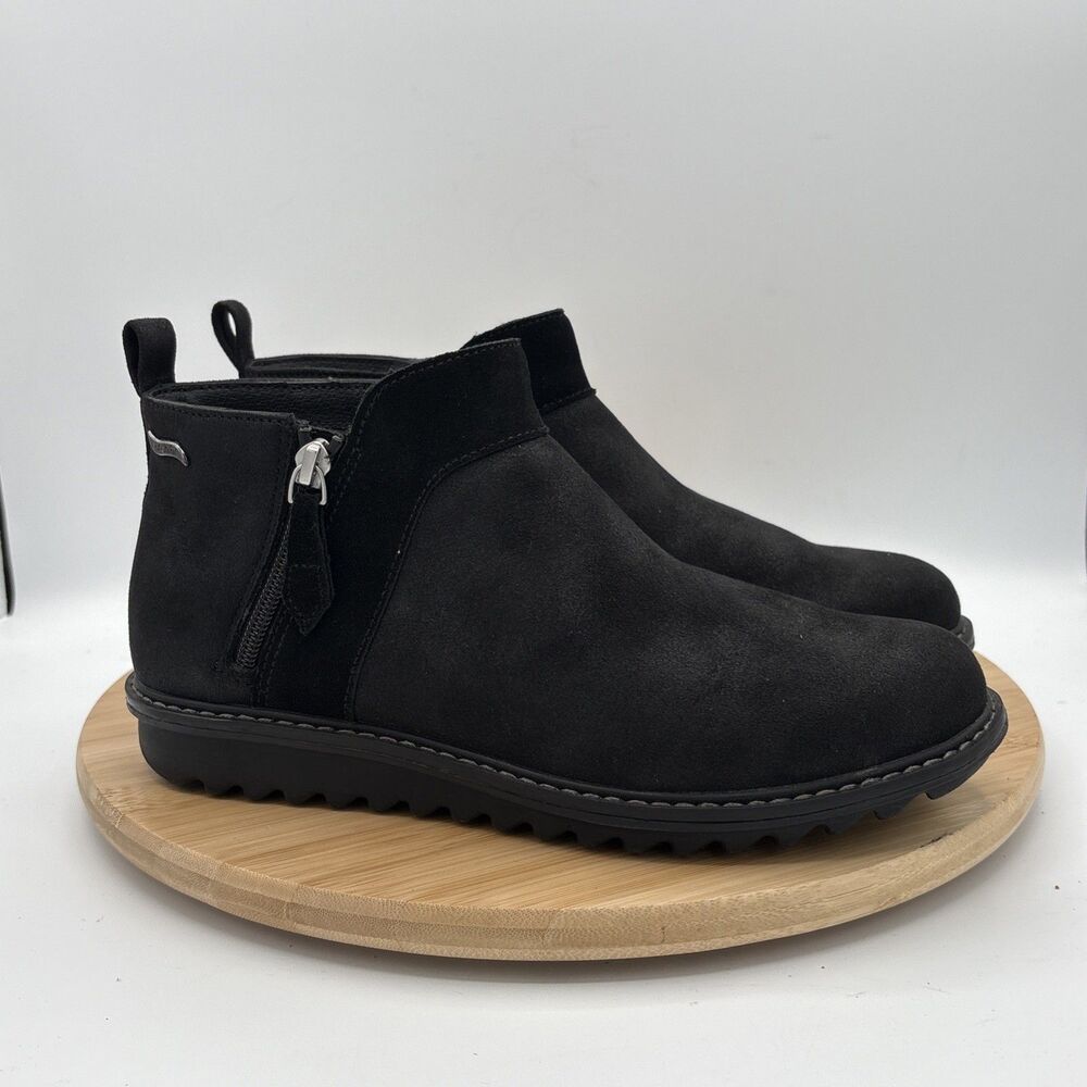 Skechers Arch Fit Mojave Indefinite Wonder Women’s 8.5 Black Side Zip Comfort
